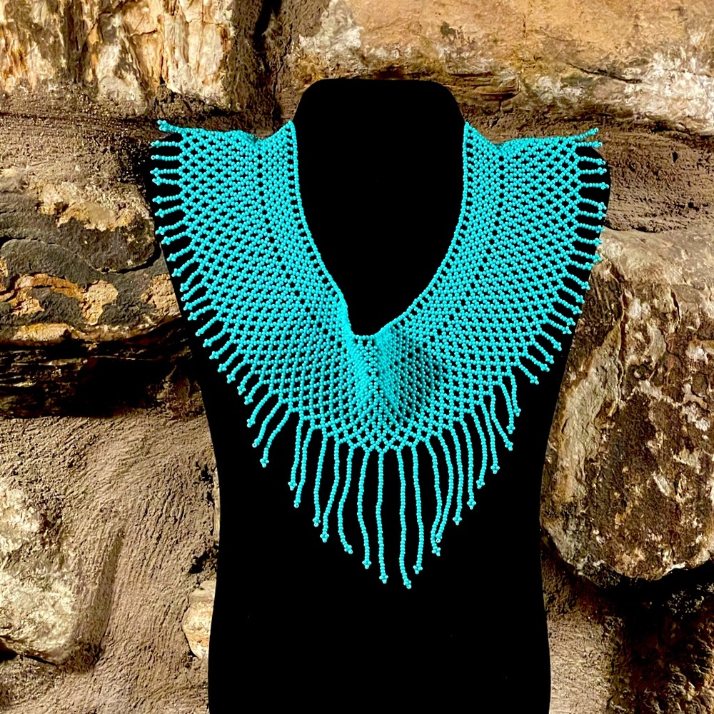 Huichol turquoise necklace 💙